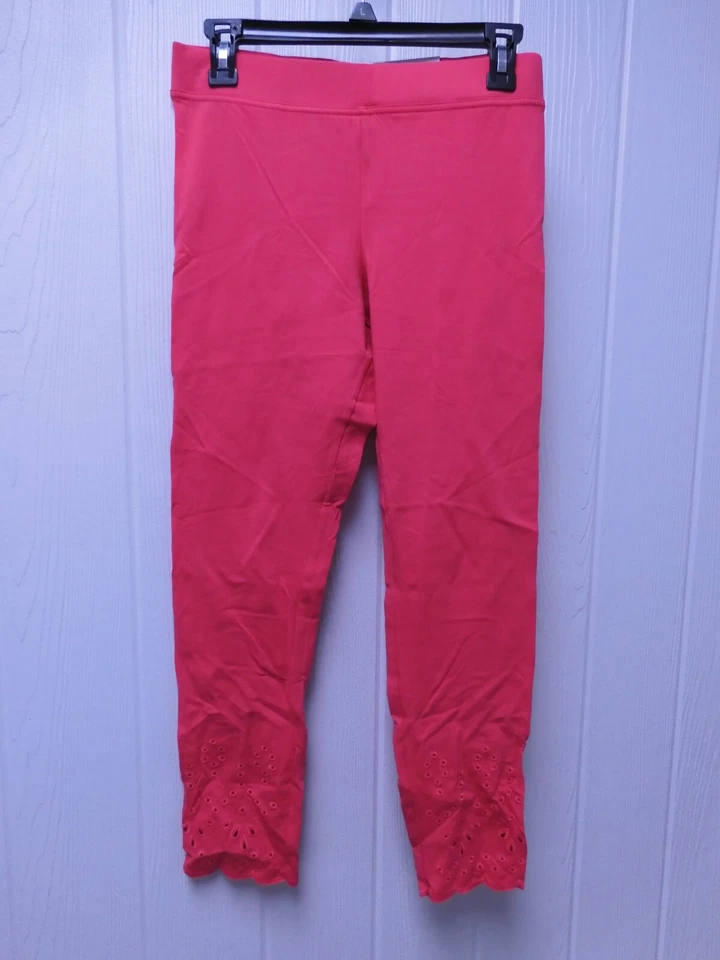 Leggings HUE Clavel Rosa Ojales Borde Algodón Skimmer Talla Mediana U19258 Foto 2 de 4