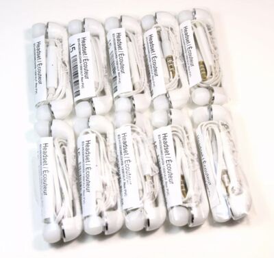 10 X In-Ear Headset Earphone Headphone Earbud Mic for Samsung Galaxy S4 S5 S6 S7