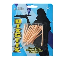 Dixstix Novelty Funny Plastic Penis Toothpick Bar Gag Prank Props 20 PCS