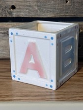 Vintage Relpo Ceramic Baby Alphabet Block Planter/Display Japan
