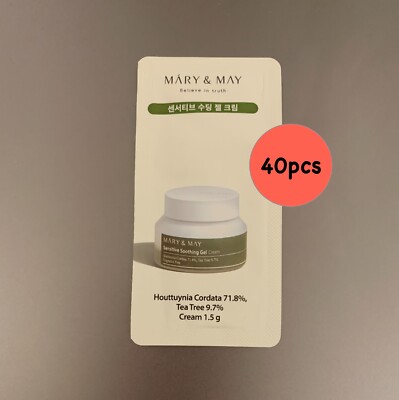 [MARY & MAY] Houttuynia Cordata + Tea Tree Cream 60g (1.5g x 40pcs)