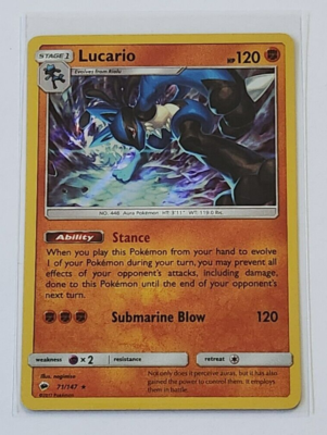 lucario holographic card SV22/SV94 Lucario | Rare Holo Card | Hidden Fates Shiny Vault