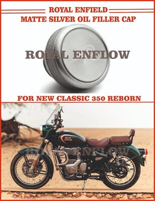 Royal Enfield Red Rooster Matt Silber Öl Für Kappe für Neu Klassisch 350 Reborn