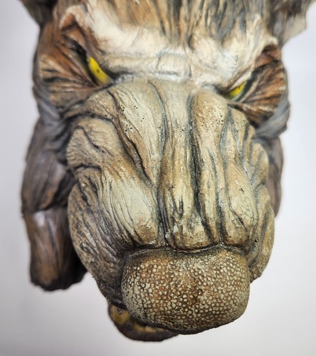 Werwolf Wolfskopf groß Schaumlatex Halloween Deko Ratte Skulptur Vintage 90er - Bild 18 von 20