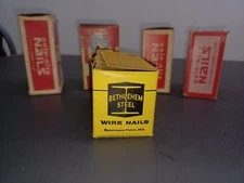 Vintage USS American Steel & Wire Grip-Rite  Bethlehem Steel Nails Boxes lot