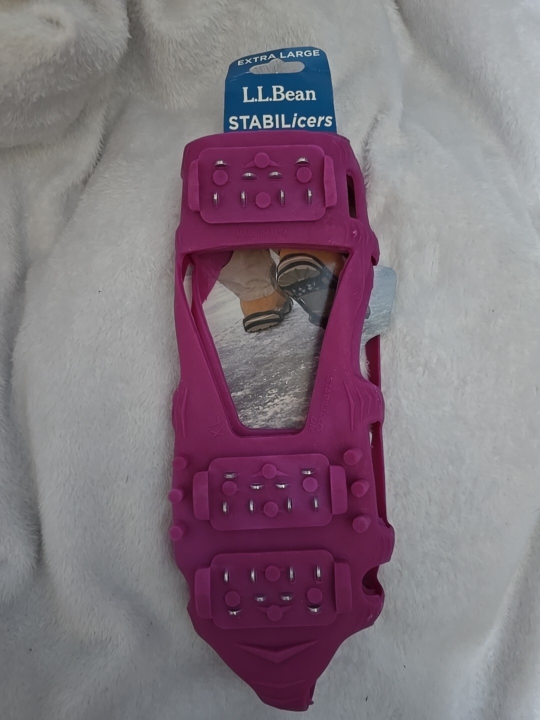 NWT L.L. Bean StabiLicers,  Snow Tires For Your Feet, XL (13.5 - 16,  Sugarplum 