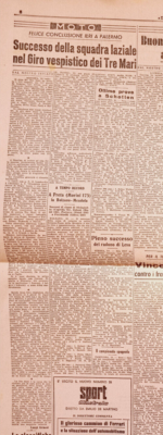 Gazzetta Dello Sport Du 12 Juillet 1955 - Lazio Gagne Le Giro Dei Tre Mari - Journal Vespistique Vintage