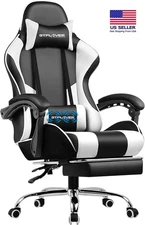 GTPLAYER Gaming Chair, Computer Chair with Footrest and Lumbar Support