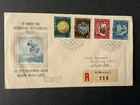 1948 Switzerland Cacheted Reg. FDC of 1948 Winter Olympic Scott B170-73 Set