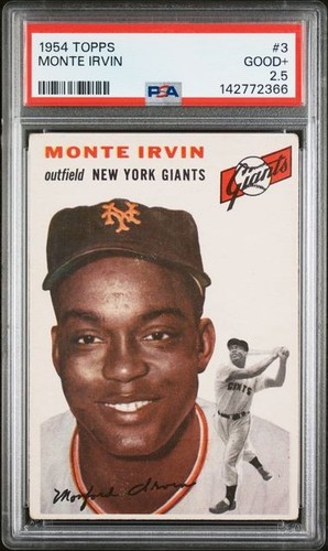 Monte Irvin #3 1954 Topps card
