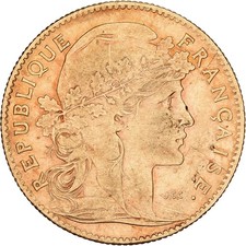 Frankreich, 10 Francs, Marianne, 1907, Paris, Gold, S+, KM:846
