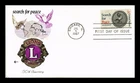 US COVER LIONS INTERNATIONAL SEARCH FOR PEACE FDC COVER CRAFT CACHET
