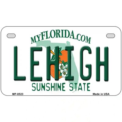 Lehigh FL Metal Novelty License Plate