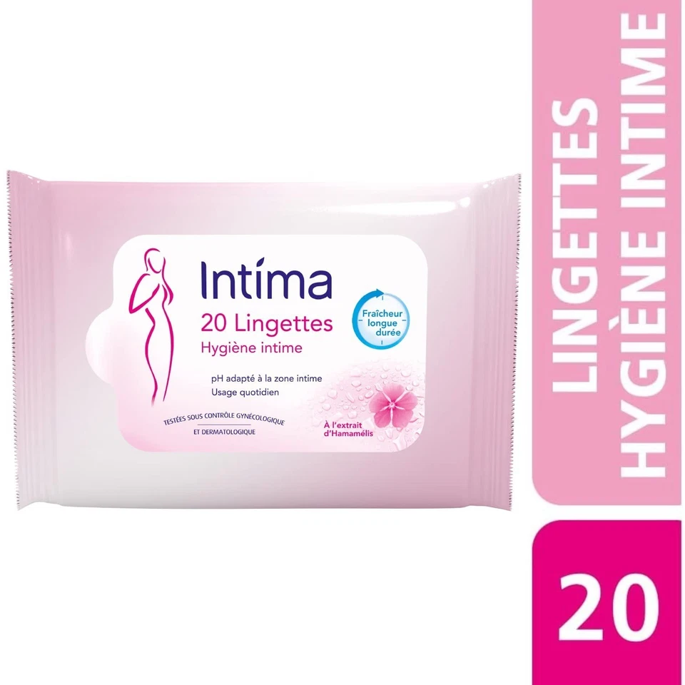 Intima - 20 Lingettes Hygiène Intime - Douceur et Fraîcheur - Photo 2/4