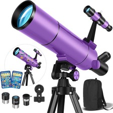 Telescope 80mm Aperture with Tripod, Carrying Case, and Phone Adapter