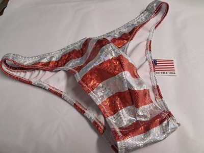  Mens Stars stripes Rio Thong Or full s m l or xl underwear  Swimsuit Custom USA