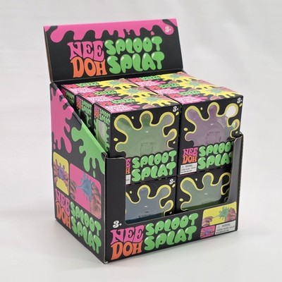 Schylling Nee Doh Sploot Splat Lot of 12 with Display Box Authentic NeeDoh!