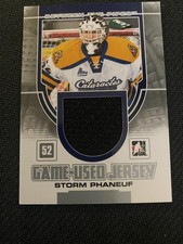 2013-14 ITG Between the Pipes #GUM-24 Storm Phaneuf Game-Used Jersey Silver