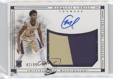2016 Panini National Treasures Collegiate 42/99 Marquese Chriss #107 Auto sc2
