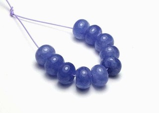 TANZANITE Purple 6mm Rondelle Beads NATURAL 10 pcs