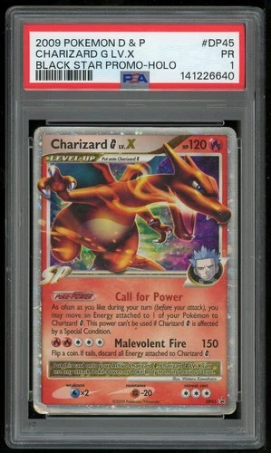 Pokemon TCG Charizard G LV X Holo Black Star Promo DP45 PSA 1 PR 2009