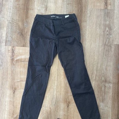 Old Navy Women's Gray Mid-Rise Straight Leg Dress Pants Size 2 Pixie Ankle Pants