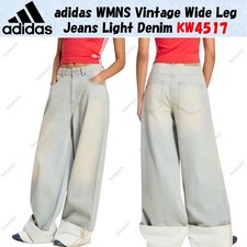 adidas WMNS Vintage Wide Leg Jeans Light Denim KW4517 Japan Size