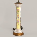 Hand Painted Porcelain Electric Lamp 2-Socket Watteau Dresden Style 28.5" — photo 7