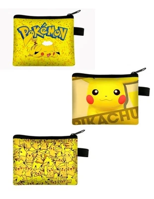 PIKACHU POKEMON FIGUR REISSVERSCHLUSS MÜNZBÖRSE. GELDBÖRSE.