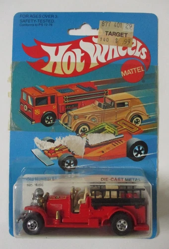 NOS SEALED * Hot Wheels Vintage Old Number 5 No.1695 Fire Truck