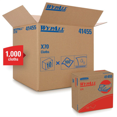  KIM.41455 Kimberly Clark WypAll 41455 X70 Series Pop-Up Box Cloth, 9.1 x 16.8 i
