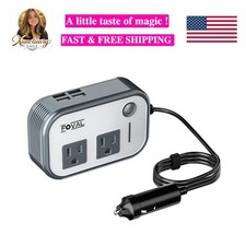 Efficient 200W Car Power Inverter - Multi-Protection 12V to 110V AC Adapter