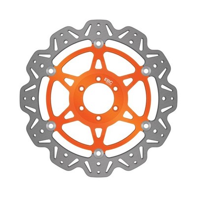 EBC Floating Vee Rotor vorne orange Nabe vorne links für KTM RC8 R 1190 2009-2016