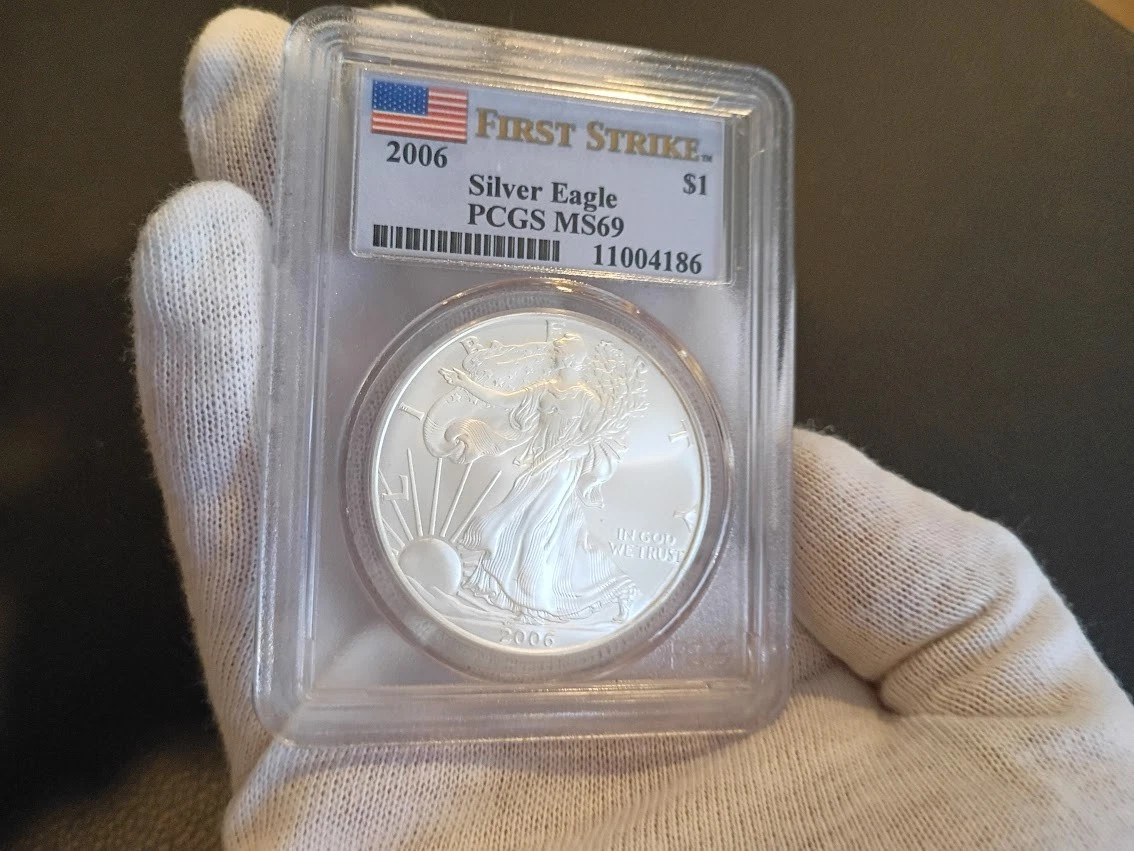 American Eagle MS 69 Graded Business PCGS Certified Silver Bullion