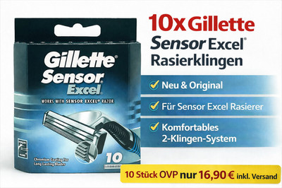 Gillette Sensor Excel Ersatzklingen 10x Neu OVP