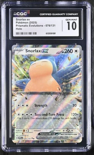Snorlax *CGC 10* Holo *Prismatic Evolutions* #76 *2025* Pokemon