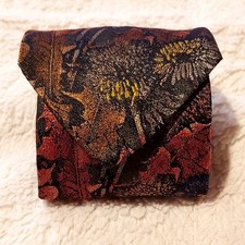 MBP Vintage Silk Mens Neck Tie Leaf Pattern