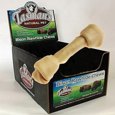 Tasman's Natural Pet 11-14" XL Bison Bones. 5 Piece Case. No harmful chemicals.