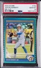 2024 PANINI SCORE DIE-CUT #163 JUSTIN HERBERT 1/10 PSA 10