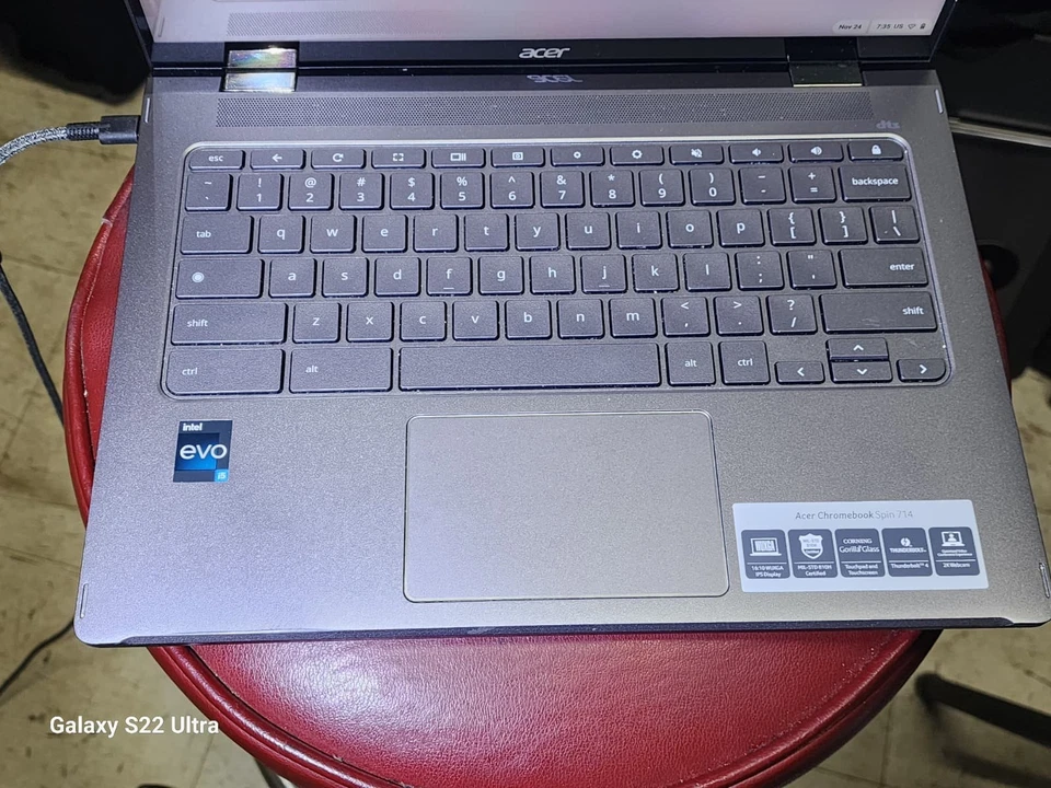ACER CHROMEBOOK SPIN 714-N2210 14'' TOUCH SCREEN RAM 8GB 256 SSD 100% BATTERY!!! - Image 4 of 4