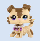 1PCS Mini Pet Shop LPS Dog Toy Collie#2210 With Accessory Collect Kid Gift Great