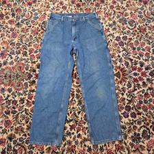 Carhartt Jeans Men's 33x31 Carpenter Original Fit Dungaree B13-DPS Medium Wash