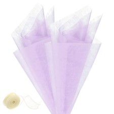 20 Sheets Flower Wrapping Paper, 23" Bouquet Wrapping Paper Light Purple