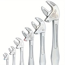 Heavy-Duty Industrial Crab Claw Wrench - Self-Adjusting Ratchet with Wide Jaw