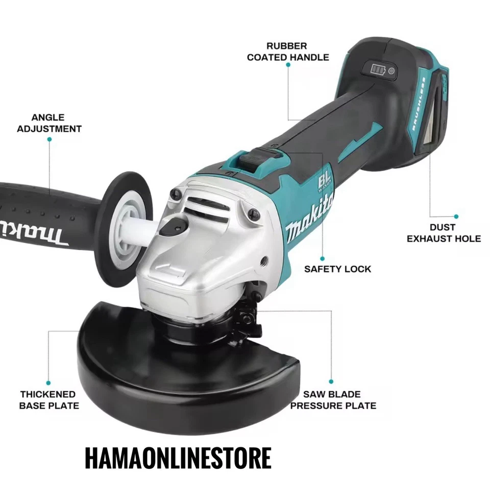 Rebarbadora Makita DGA504Z 18V Li-ion sem fio 125mm 5" sem escova - MODELO AU - Imagem 3 de 4