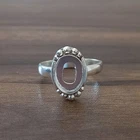 Sterling Silver Plated 10x14mm Oval Bezel Ring Blank DIY Jewelry Making Setting