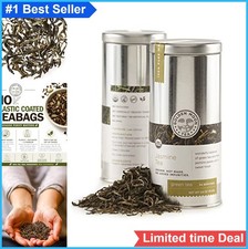Organic Jasmine Green Tea Loose Leaf 2.5oz Airtight Travel Tin 34 Servings