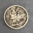 1924-D Silver Mercury Dime 10c - XF Coin -- Ships Free