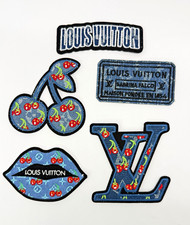 New 5PC Denim Embroidered Logo Iron-On Patch Set for Jackets/Jeans/Bags/Ties