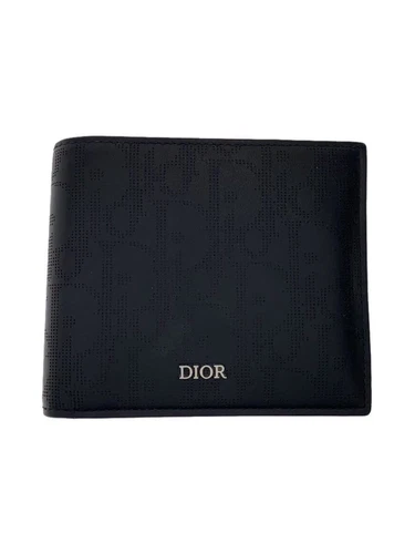 Christian Dior Portefeuille Plié Bi Pli Noir Motif Total Homme 12 BO 0273 Occasion